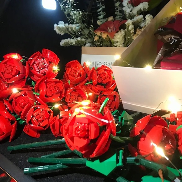 1pcs Lego Creative Building Blocks Flower Bricks Plant Gift Constructor Rose - Picture 11 of 14